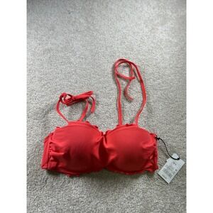 Shade & Shore Swimwear Women's Red‎ 36B Nylon Padded Bikini Top